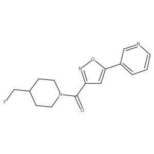 3-{3-[4-(Fluoromethyl)piperidine-1-carbonyl]-1,2-oxazol-5-yl}pyridine结构式