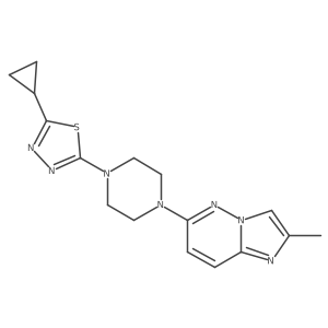 1-(5-Cyclopropyl-1,3,4-thiadiazol-2-yl)-4-{2-methylimidazo[1,2-b]pyridazin-6-yl}piperazine Structure