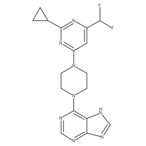 6-{4-[2-cyclopropyl-6-(difluoromethyl)pyrimidin-4-yl]piperazin-1-yl}-9H-purine Structure