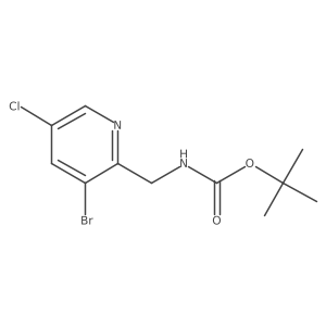 tert-Butyl ((3-bromo-5-chloropyridin-2-yl)methyl)carbamate结构式