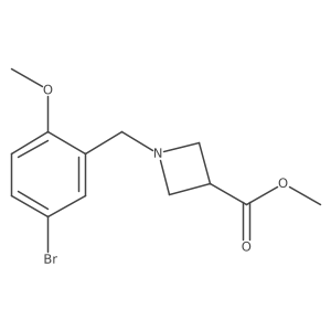 Methyl 1-(5-bromo-2-methoxybenzyl)azetidine-3-carboxylate结构式