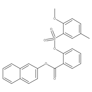 Naphthalen-2-yl 2-[(2-methoxy-5-methylbenzenesulfonyl)oxy]benzoate Structure
