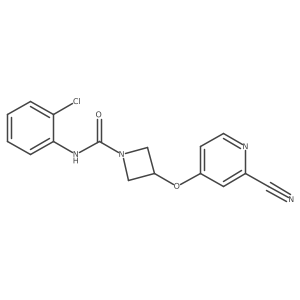 N-(2-chlorophenyl)-3-[(2-cyanopyridin-4-yl)oxy]azetidine-1-carboxamide结构式