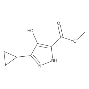 Methyl 5-cyclopropyl-4-hydroxy-1H-pyrazole-3-carboxylate结构式