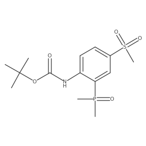 tert-Butyl (2-(dimethylphosphoryl)-4-(methylsulfonyl)phenyl)carbamate Structure
