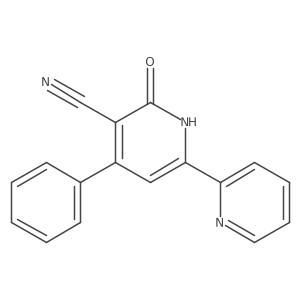 1,6-Dihydro-6-oxo-4-phenyl[2,2a(2)-bipyridine]-5-carbonitrile Structure