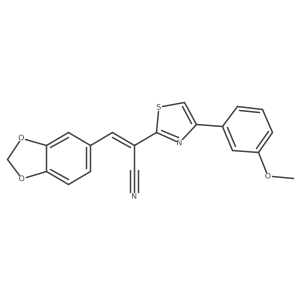 (Z)-3-(benzo[d][1,3]dioxol-5-yl)-2-(4-(3-methoxyphenyl)thiazol-2-yl)acrylonitrile Structure
