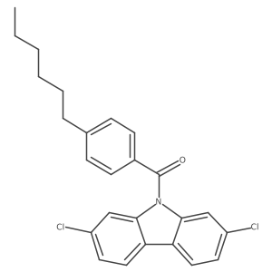 (2,7-Dichloro-9H-carbazol-9-yl)(4-hexylphenyl)methanone Structure