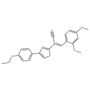 (Z)-3-(2,4-dimethoxyphenyl)-2-(4-(4-ethoxyphenyl)thiazol-2-yl)acrylonitrile Structure