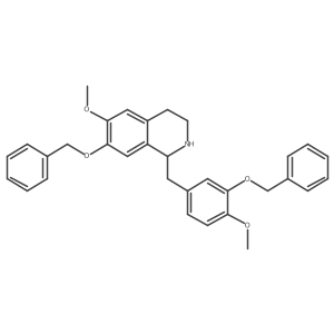 (R)-1,2,3,4-Tetrahydro-6-methoxy-1-[[4-methoxy-3-(phenylmethoxy)phenyl]methyl]-7-(phenylmethoxy)isoquinoline Structure