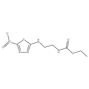 Carbamic acid, [2-[(5-nitro-1,3,4-thiadiazol-2-yl)amino]ethyl]-, ethyl ester结构式