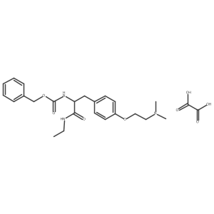 Oxalic acid--2-{[(benzyloxy)(hydroxy)methylidene]amino}-3-{4-[2-(dimethylamino)ethoxy]phenyl}-N-ethylpropanimidic acid (1/1)结构式