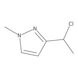 3-(1-chloroethyl)-1-methyl-1H-pyrazole结构式