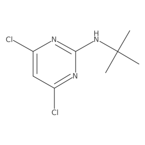4,6-Dichloro-2-(1,1-dimethylethylamino)pyrimidine结构式