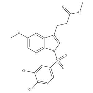 3-[1-(3,4-Dichloro-benzenesulfonyl)-5-methoxy-1h-indol-3-yl]-propionic acid methyl ester Structure