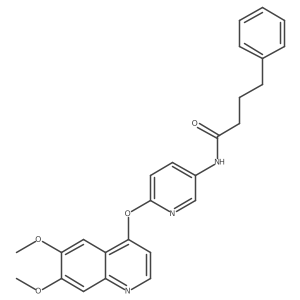 n-(6-{[6,7-Bis(methyloxy)quinolin-4-yl]oxy}pyridin-3-yl)-4-phenylbutanamide Structure