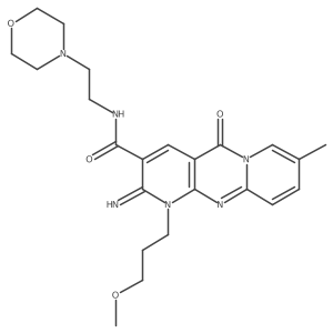 2-imino-1-(3-methoxypropyl)-8-methyl-N-(2-morpholin-4-ylethyl)-5-oxo-1,5-dihydro-2H-dipyrido[1,2-a:2',3'-d]pyrimidine-3-carboxamide结构式