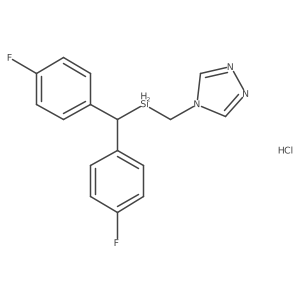 4H-1,2,4-Triazole, 4-[[[bis(4-fluorophenyl)methyl]silyl]methyl]-hydrochloride结构式