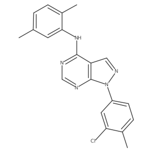 1-(3-chloro-4-methylphenyl)-N-(2,5-dimethylphenyl)-1H-pyrazolo[3,4-d]pyrimidin-4-amine Structure