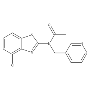 N-(4-chlorobenzo[d]thiazol-2-yl)-N-(pyridin-3-ylmethyl)acetamide结构式