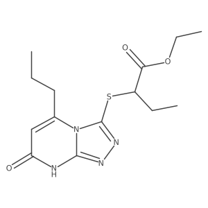 Ethyl 2-((7-oxo-5-propyl-7,8-dihydro-[1,2,4]triazolo[4,3-a]pyrimidin-3-yl)thio)butanoate结构式