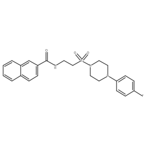 N-(2-((4-(4-fluorophenyl)piperazin-1-yl)sulfonyl)ethyl)-2-naphthamide Structure