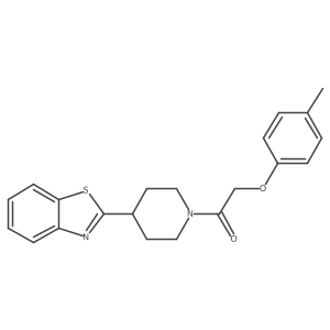 2-{1-[(4-Methylphenoxy)acetyl]piperidin-4-yl}-1,3-benzothiazole结构式