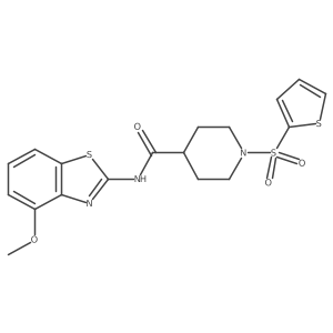 N-(4-methoxybenzo[d]thiazol-2-yl)-1-(thiophen-2-ylsulfonyl)piperidine-4-carboxamide结构式
