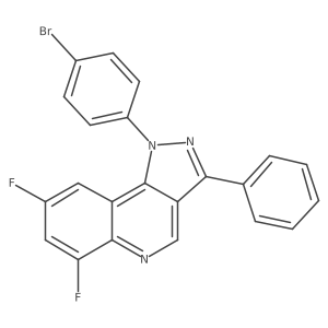 1-(4-bromophenyl)-6,8-difluoro-3-phenyl-1H-pyrazolo[4,3-c]quinoline Structure