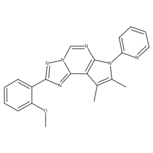 2-[8,9-dimethyl-7-(2-pyridinyl)-7H-pyrrolo[3,2-e][1,2,4]triazolo[1,5-c]pyrimidin-2-yl]phenyl methyl ether结构式