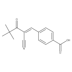 4-[(1Z)-2-cyano-2-(2,2-dimethylpropanoyl)eth-1-en-1-yl]benzoic acid Structure