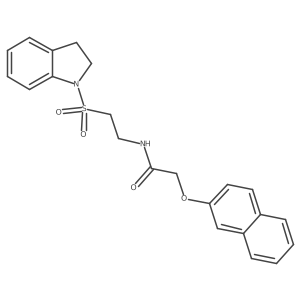 N-(2-(indolin-1-ylsulfonyl)ethyl)-2-(naphthalen-2-yloxy)acetamide Structure