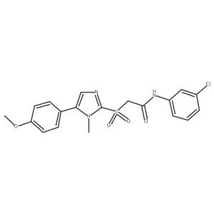N-(3-chlorophenyl)-2-((5-(4-methoxyphenyl)-1-methyl-1H-imidazol-2-yl)sulfonyl)acetamide Structure
