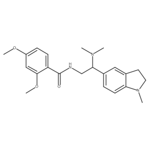 N-(2-(dimethylamino)-2-(1-methylindolin-5-yl)ethyl)-2,4-dimethoxybenzamide结构式