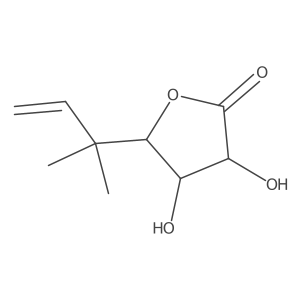 (3S,4S,5S)-3,4-dihydroxy-5-(2-methylbut-3-en-2-yl)oxolan-2-one Structure