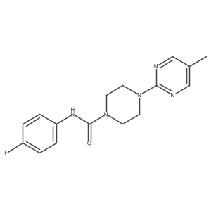 N-(4-fluorophenyl)[4-(5-methylpyrimidin-2-yl)piperazinyl]carboxamide结构式