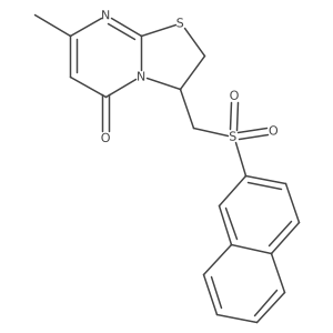 7-methyl-3-[(naphthalen-2-ylsulfonyl)methyl]-2,3-dihydro-5H-[1,3]thiazolo[3,2-a]pyrimidin-5-one结构式