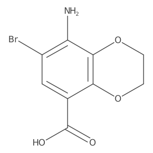 8-Amino-7-bromo-2,3-dihydrobenzo[b][1,4]dioxine-5-carboxylic acid Structure