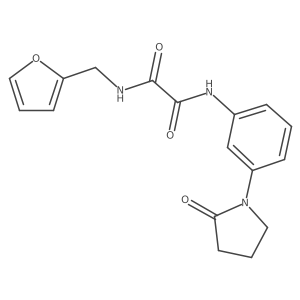 N1-(furan-2-ylmethyl)-N2-(3-(2-oxopyrrolidin-1-yl)phenyl)oxalamide结构式