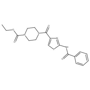 Ethyl 4-(2-benzamidothiazole-4-carbonyl)piperazine-1-carboxylate Structure