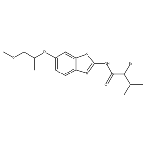 2-Bromo-N-[6-(2-methoxy-1-methylethoxy)-2-benzothiazolyl]-3-methylbutanamide结构式