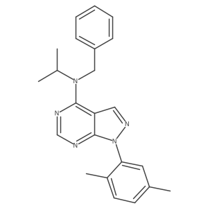 [1-(2,5-Dimethylphenyl)pyrazolo[4,5-e]pyrimidin-4-yl](methylethyl)benzylamine结构式