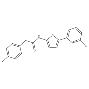 N-(5-(3-chlorophenyl)-1,3,4-oxadiazol-2-yl)-2-(p-tolyl)acetamide结构式