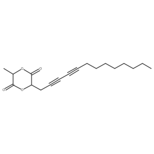 3-Methyl-6-(2,4-tridecadiyn-1-yl)-1,4-dioxane-2,5-dione结构式