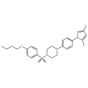 3-(4-((4-butoxyphenyl)sulfonyl)piperazin-1-yl)-6-(3,5-dimethyl-1H-pyrazol-1-yl)pyridazine Structure