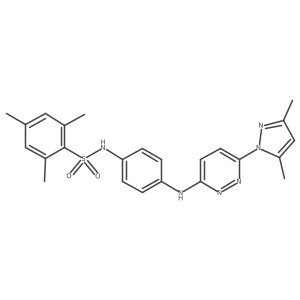 N-(4-((6-(3,5-dimethyl-1H-pyrazol-1-yl)pyridazin-3-yl)amino)phenyl)-2,4,6-trimethylbenzenesulfonamide Structure
