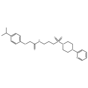2-(4-isopropylphenoxy)-N-(3-((4-(pyridin-2-yl)piperazin-1-yl)sulfonyl)propyl)acetamide结构式