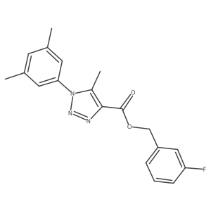 (3-fluorophenyl)methyl 1-(3,5-dimethylphenyl)-5-methyl-1H-1,2,3-triazole-4-carboxylate结构式