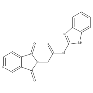 N-(1,3-dihydro-2H-benzimidazol-2-ylidene)-2-(1,3-dioxo-1,3-dihydro-2H-pyrrolo[3,4-c]pyridin-2-yl)acetamide结构式