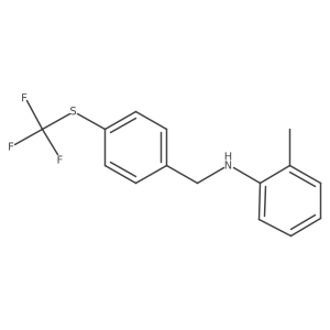 N-(2-Methylphenyl)-4-[(trifluoromethyl)thio]benzenemethanamine结构式